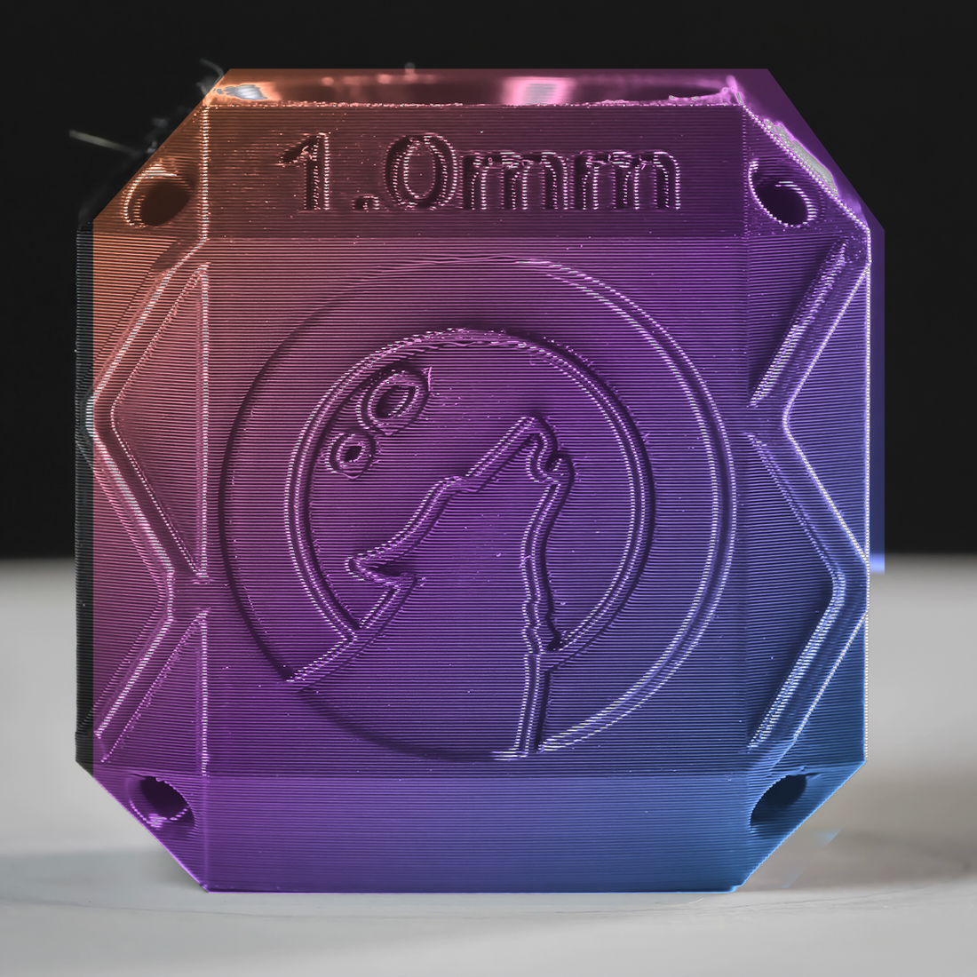 Representative image – Tundra3D ABS Chameleon Burnt Titanium Filament, 1mm test cube