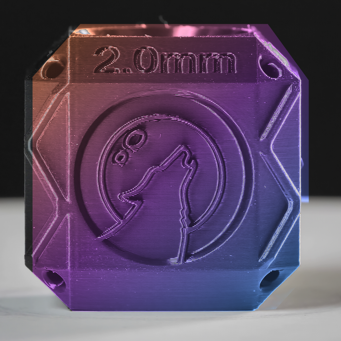 Representative image – Tundra3D ABS Chameleon Burnt Titanium Filament, 2mm test cube