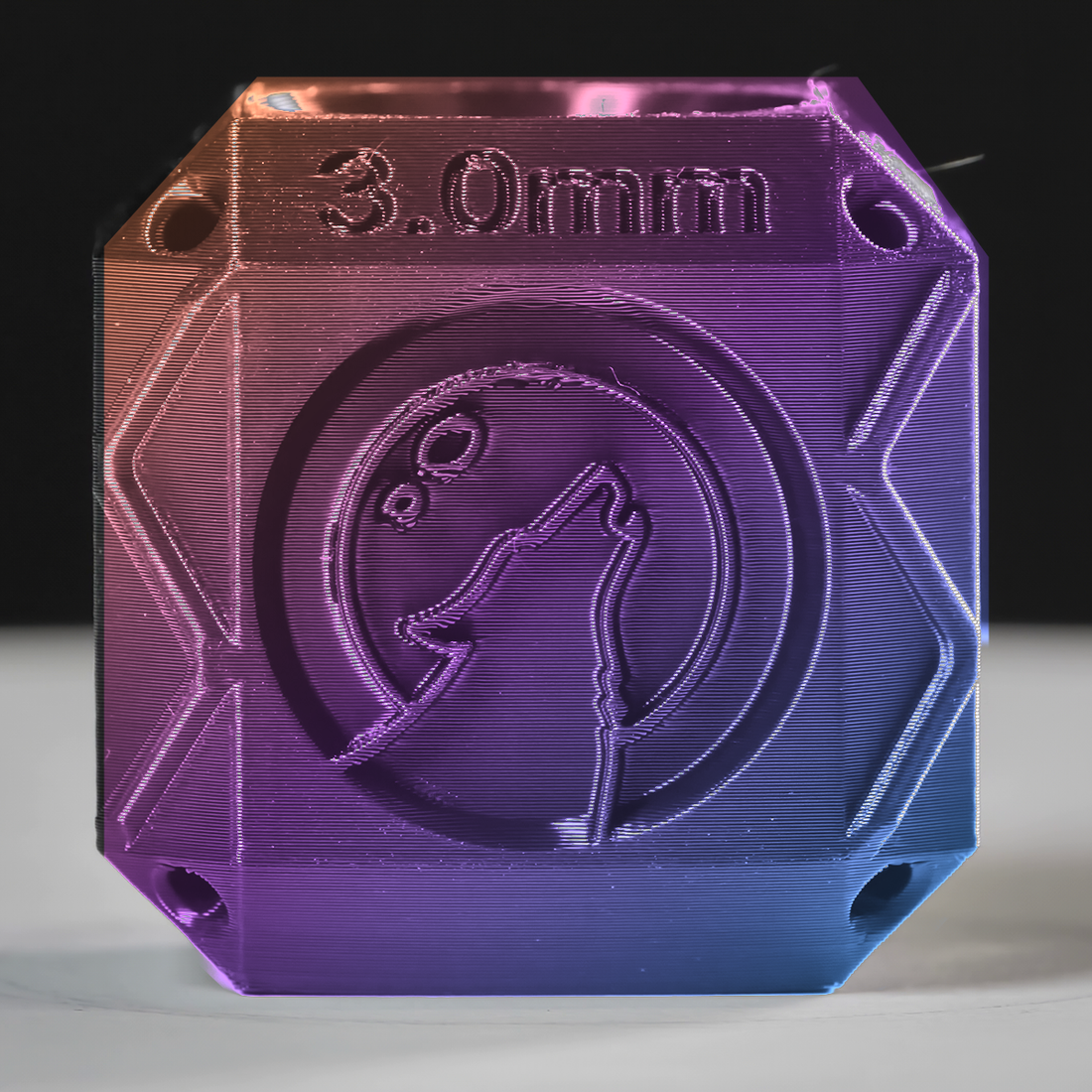 Representative image – Tundra3D ABS Chameleon Burnt Titanium Filament, 3mm test cube