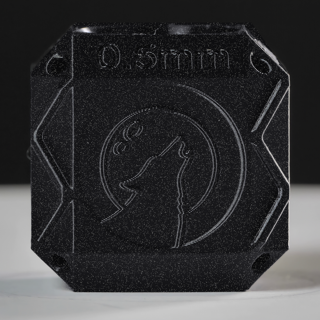 Representative image – Tundra3D ABS Pro Sparkling Galaxy Black Filament, 0.5mm test cube