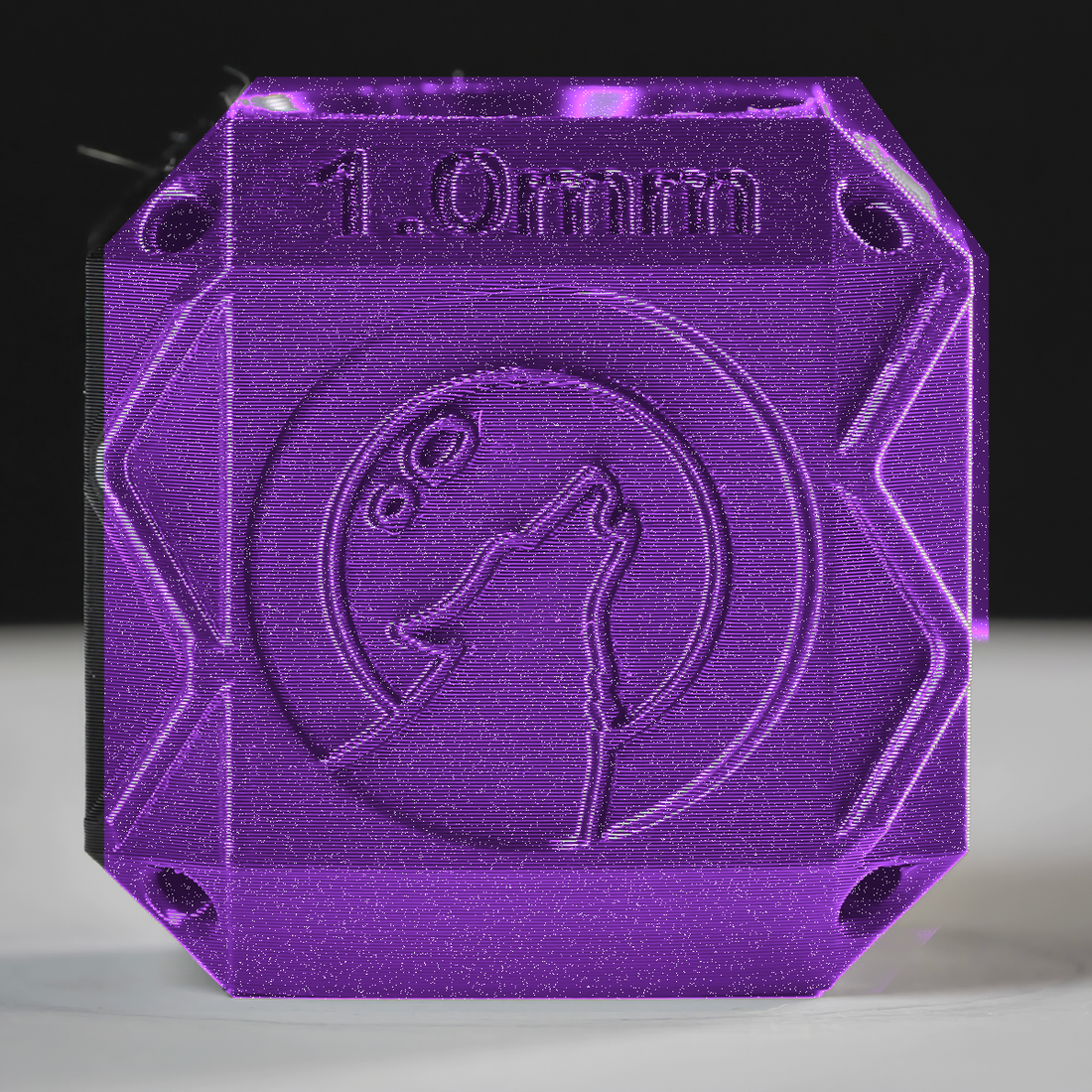 Representative image – Tundra3D ABS Pro Sparkling Galaxy Purple Filament, 1mm test cube