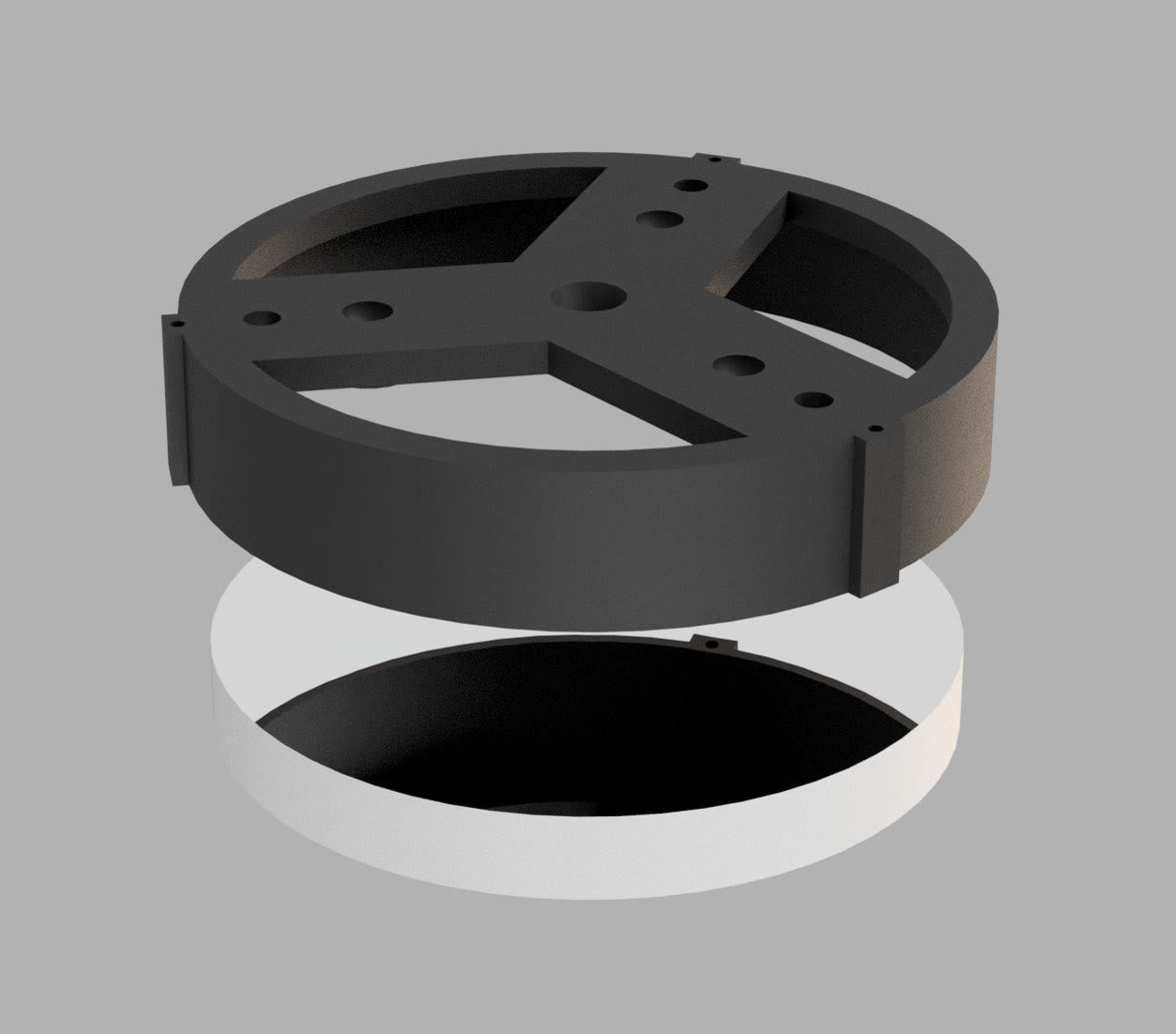 Render of the mirror cell and mirror